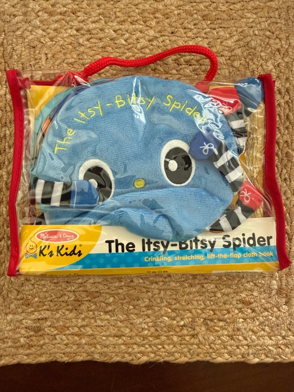 Melissa & Doug The Itsy-Bitsy Spider Blue Plush Cloth Book